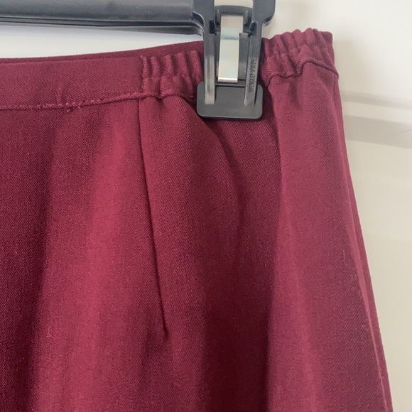 VTG NWT Appleseeds Petite/ Womens Petite Midi Skirt Maroon, Size 6P - Picture 3 of 16